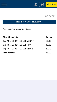 RACEBOOK - TICKET